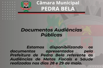 Documentos Audiências (Metas Fiscais e Saúde)