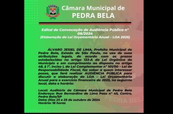 Edital de Convocação de Audiência Pública nº 08/2024