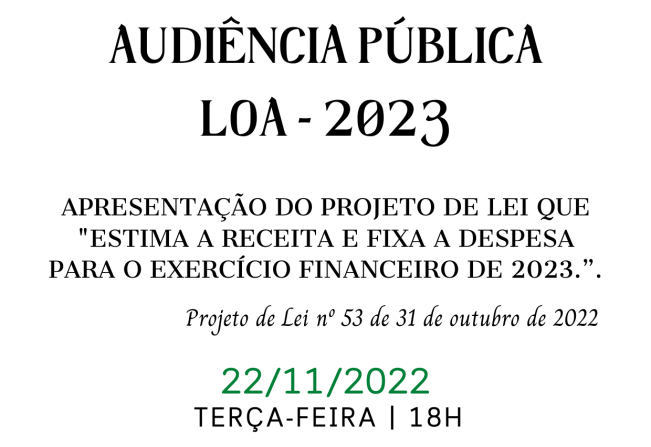 Audiência Pública LOA 2023