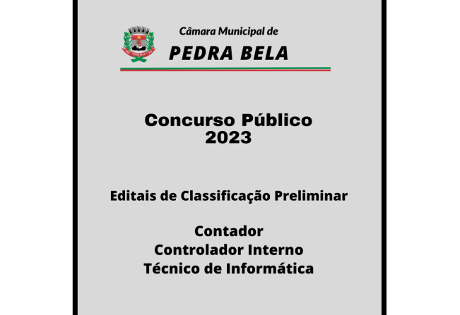 Classificação Preliminar Concurso Público 2023